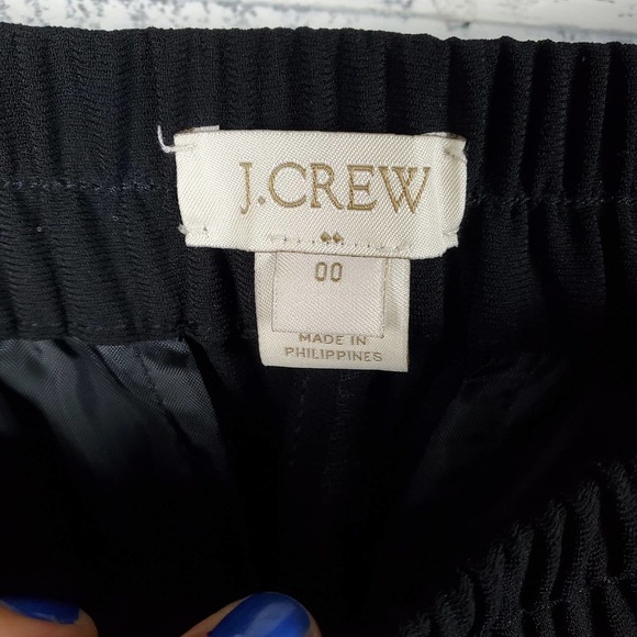 J. Crew Factory Outlet Black Jogger Zip Pockets Casual Travel Pants Size 00 - Picture 8 of 8